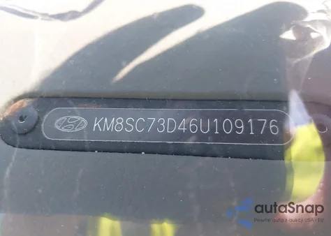 2006 Hyundai Santa Fe Gls z USA, uszkodzony, nr VIN KM8SC73D46U109176